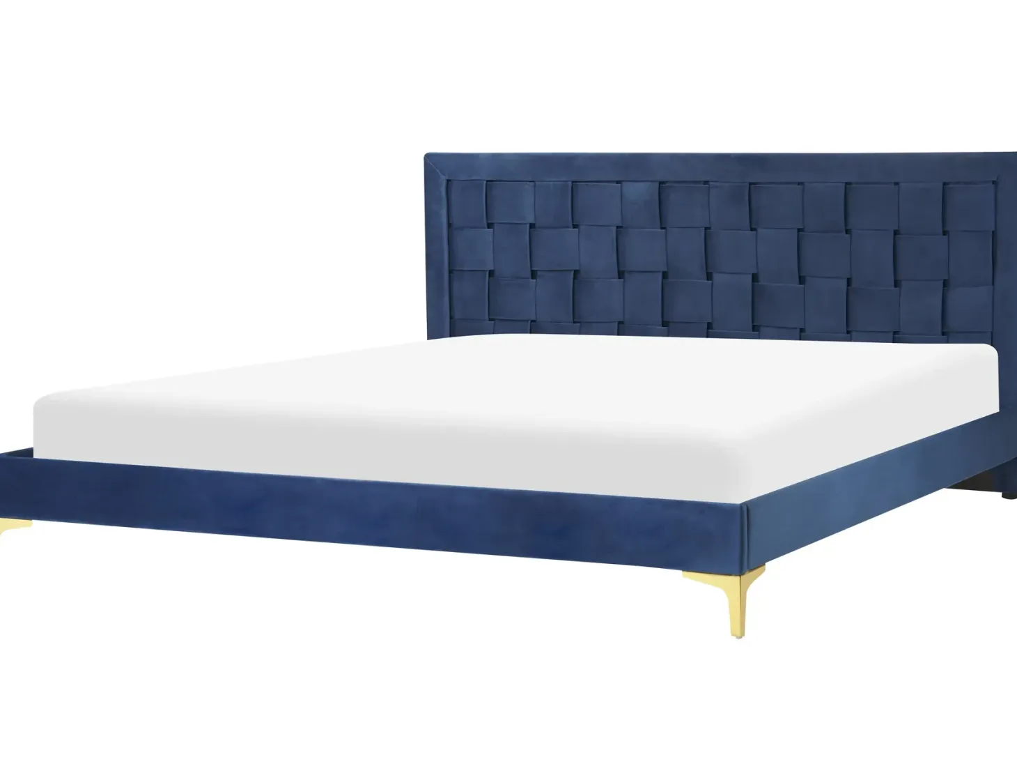 Seng Velour LIMOUX 180 x 200 cm Navy Blå
