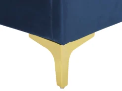 Seng Velour LIMOUX 180 x 200 cm Navy Blå
