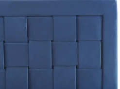 Seng Velour LIMOUX 180 x 200 cm Navy Blå
