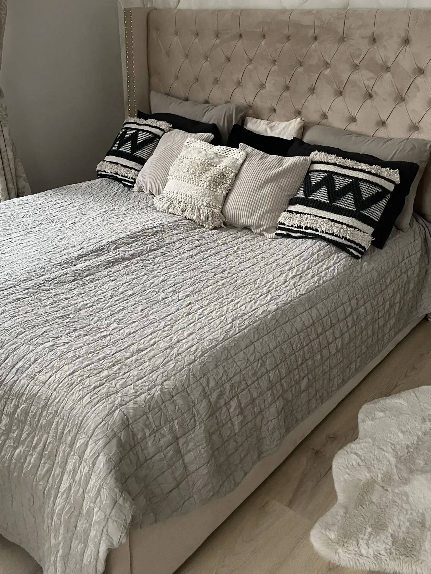 Seng Velour LUBBON 180 x 200 cm Beige