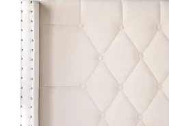 Seng Velour LUBBON 160 x 200 cm Cremehvid