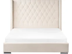 Seng Velour LUBBON 160 x 200 cm Cremehvid