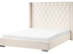 Seng Velour LUBBON 160 x 200 cm Cremehvid