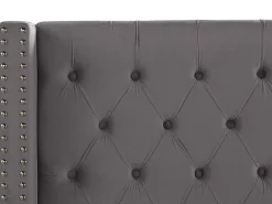 Seng Velour LUBBON 180 x 200 cm Grå
