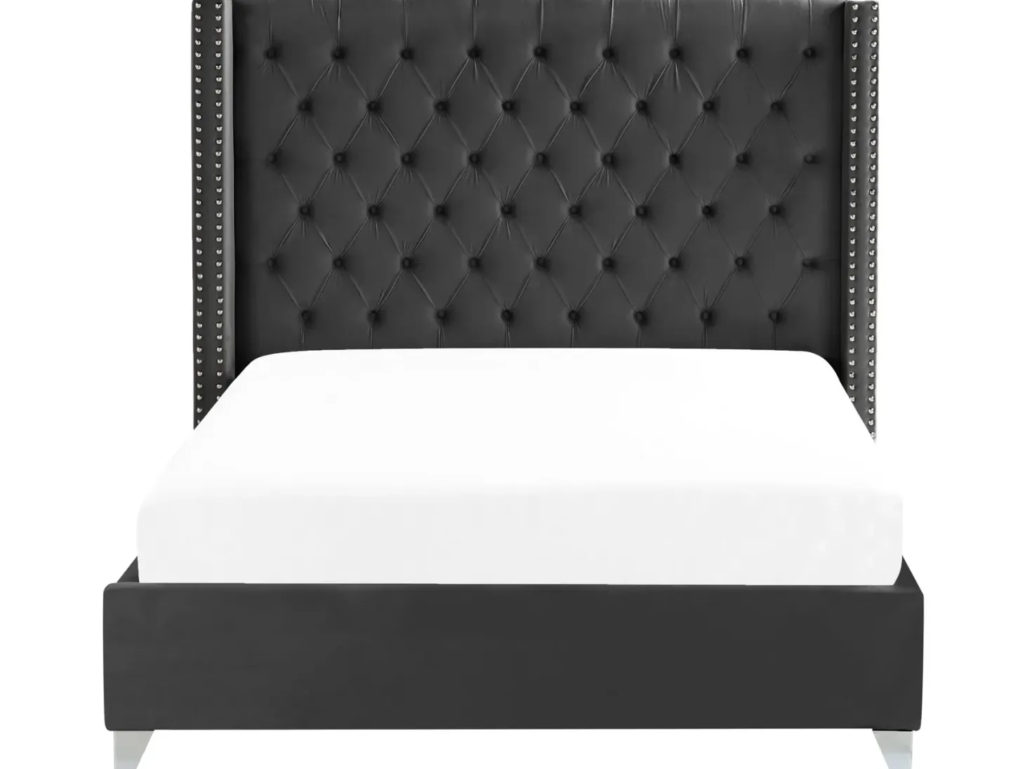 Seng Velour LUBBON 160 x 200 cm Sort