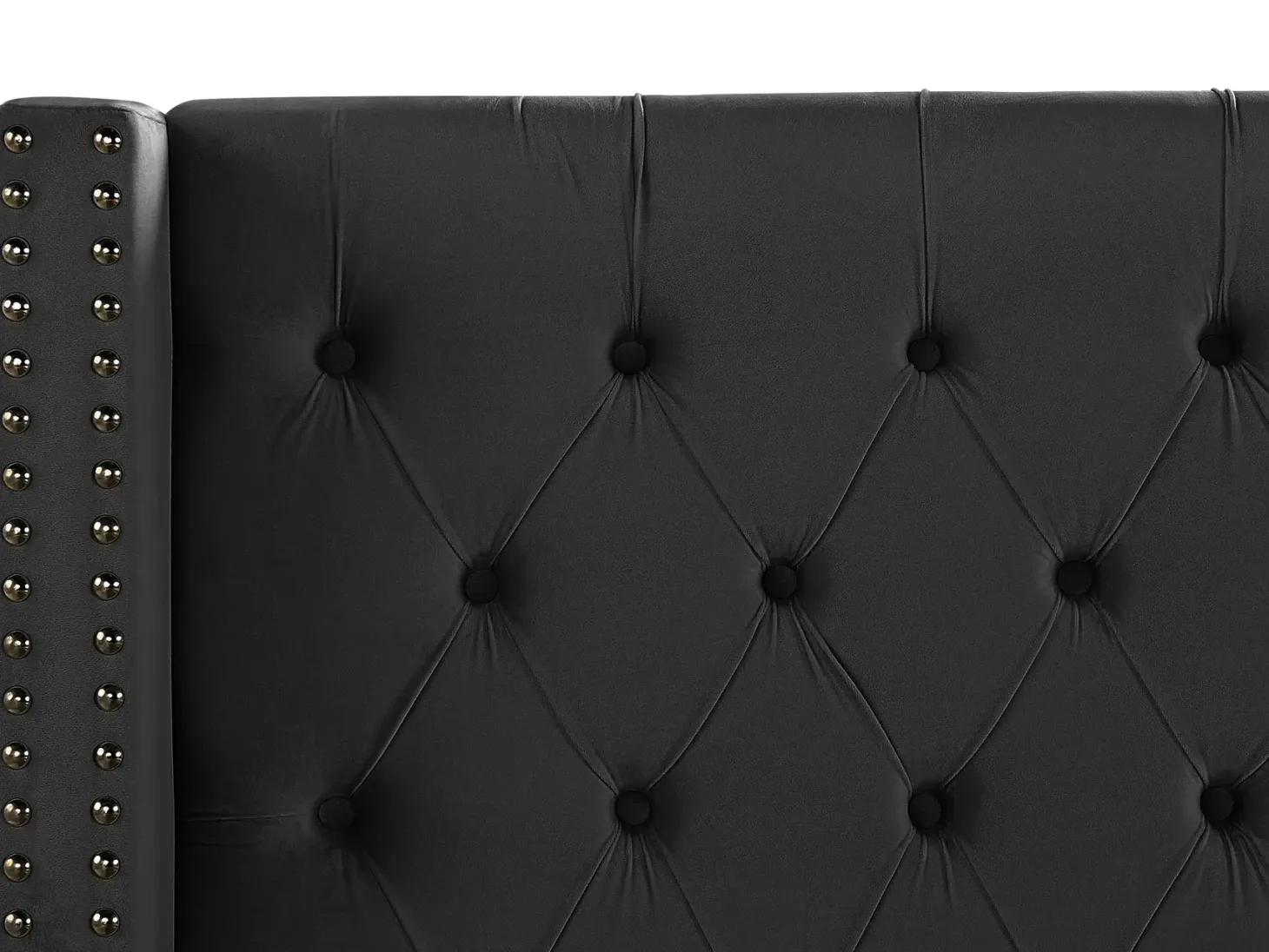 Seng Velour LUBBON 160 x 200 cm Sort