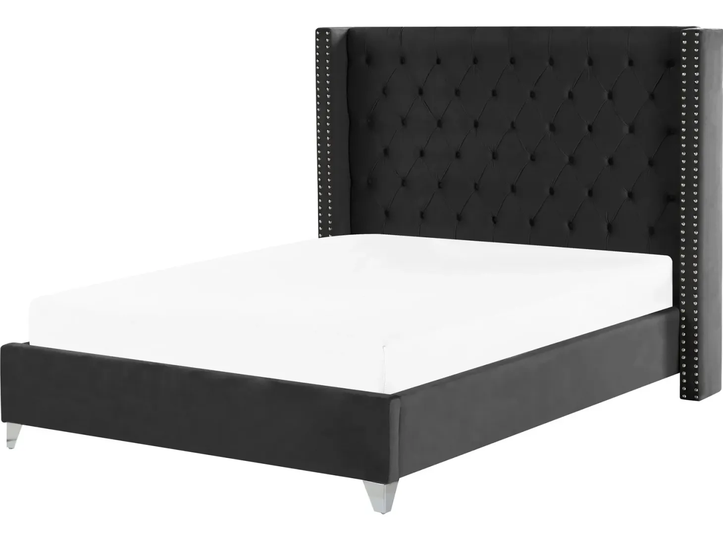 Seng Velour LUBBON 160 x 200 cm Sort