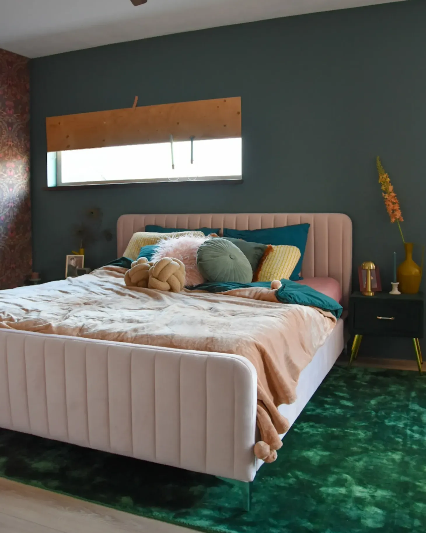 Seng Velour LUNAN 180 x 200 cm Pastellrosa