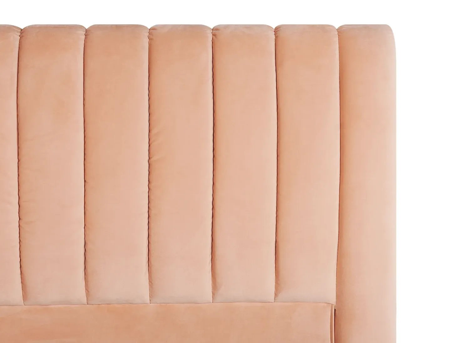 Seng Velour MARVILLE 180 x 200 cm Ferskenagtig lyserød