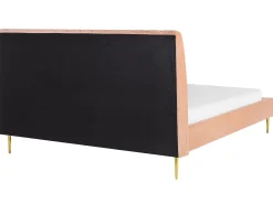 Seng Velour MARVILLE 180 x 200 cm Ferskenagtig lyserød