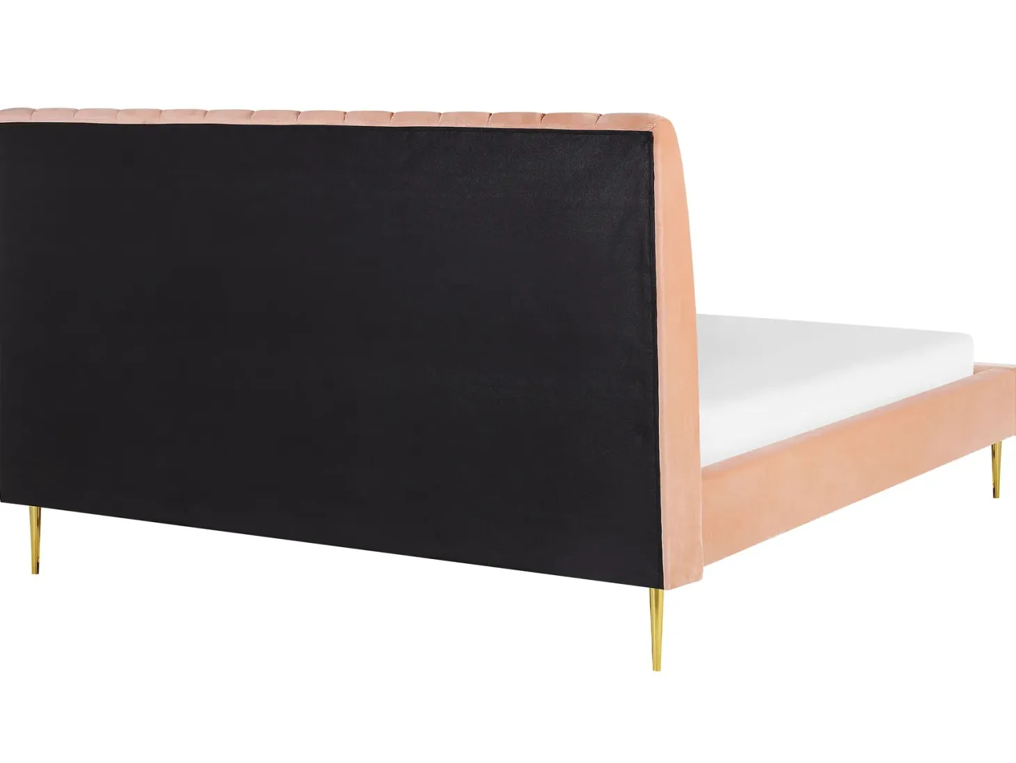 Seng Velour MARVILLE 180 x 200 cm Ferskenagtig lyserød