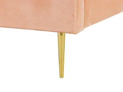 Seng Velour MARVILLE 180 x 200 cm Ferskenagtig lyserød