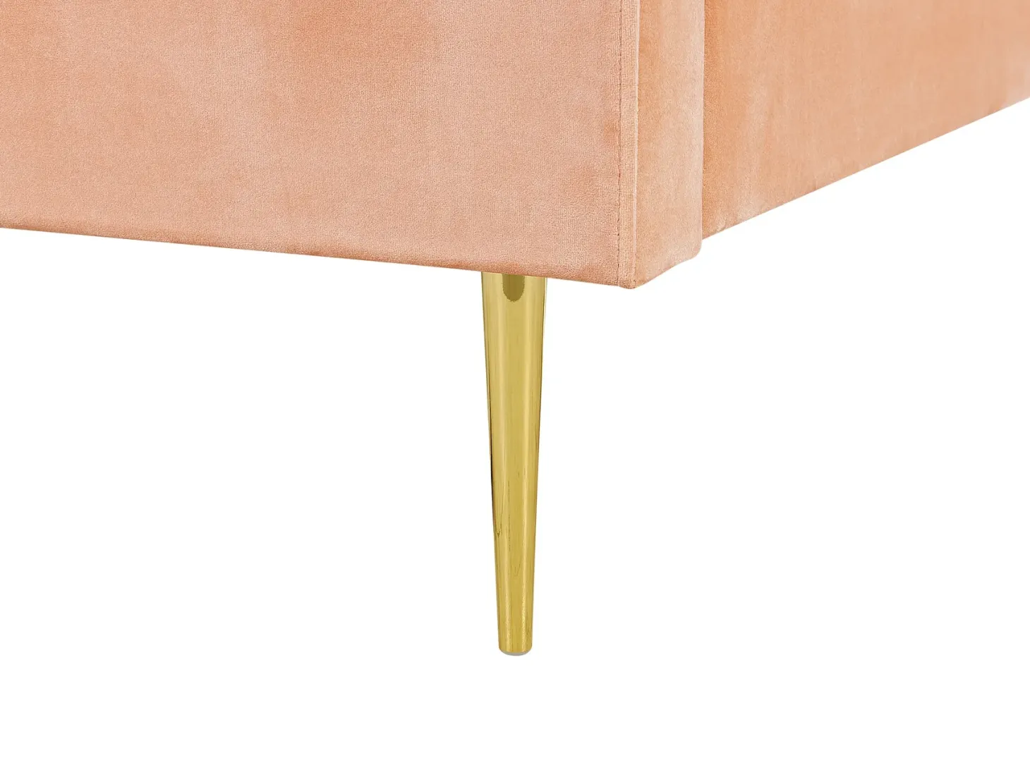 Seng Velour MARVILLE 180 x 200 cm Ferskenagtig lyserød