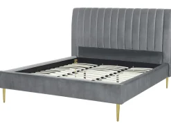 Seng Velour MARVILLE 180 x 200 cm Grå