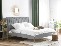 Seng Velour MARVILLE 180 x 200 cm Grå
