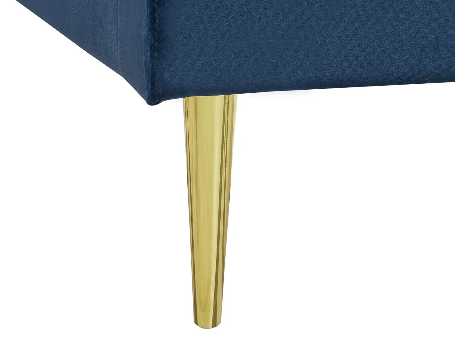 Seng Velour MARVILLE 180 x 200 cm Navy Blå
