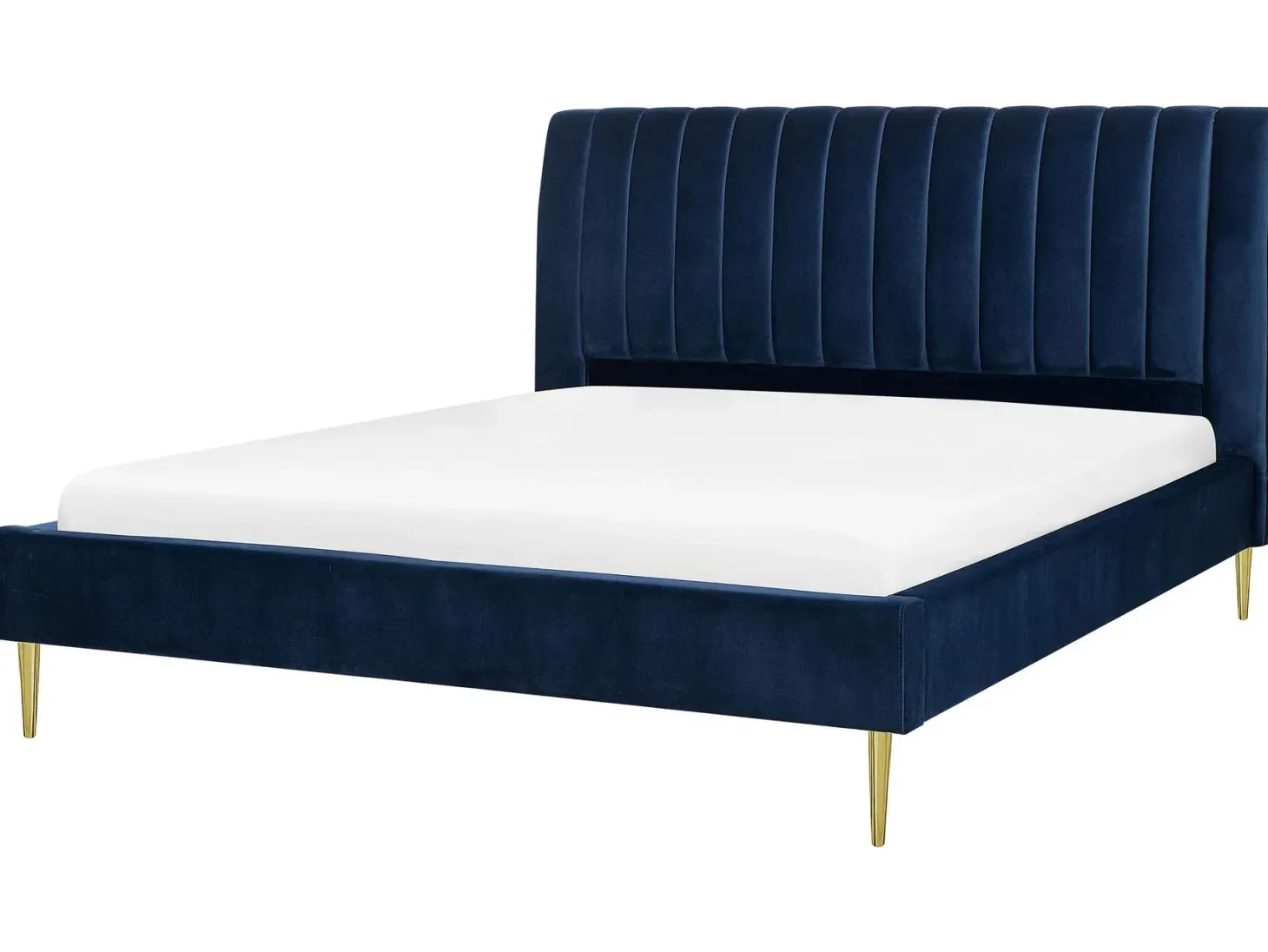 Seng Velour MARVILLE 180 x 200 cm Navy Blå