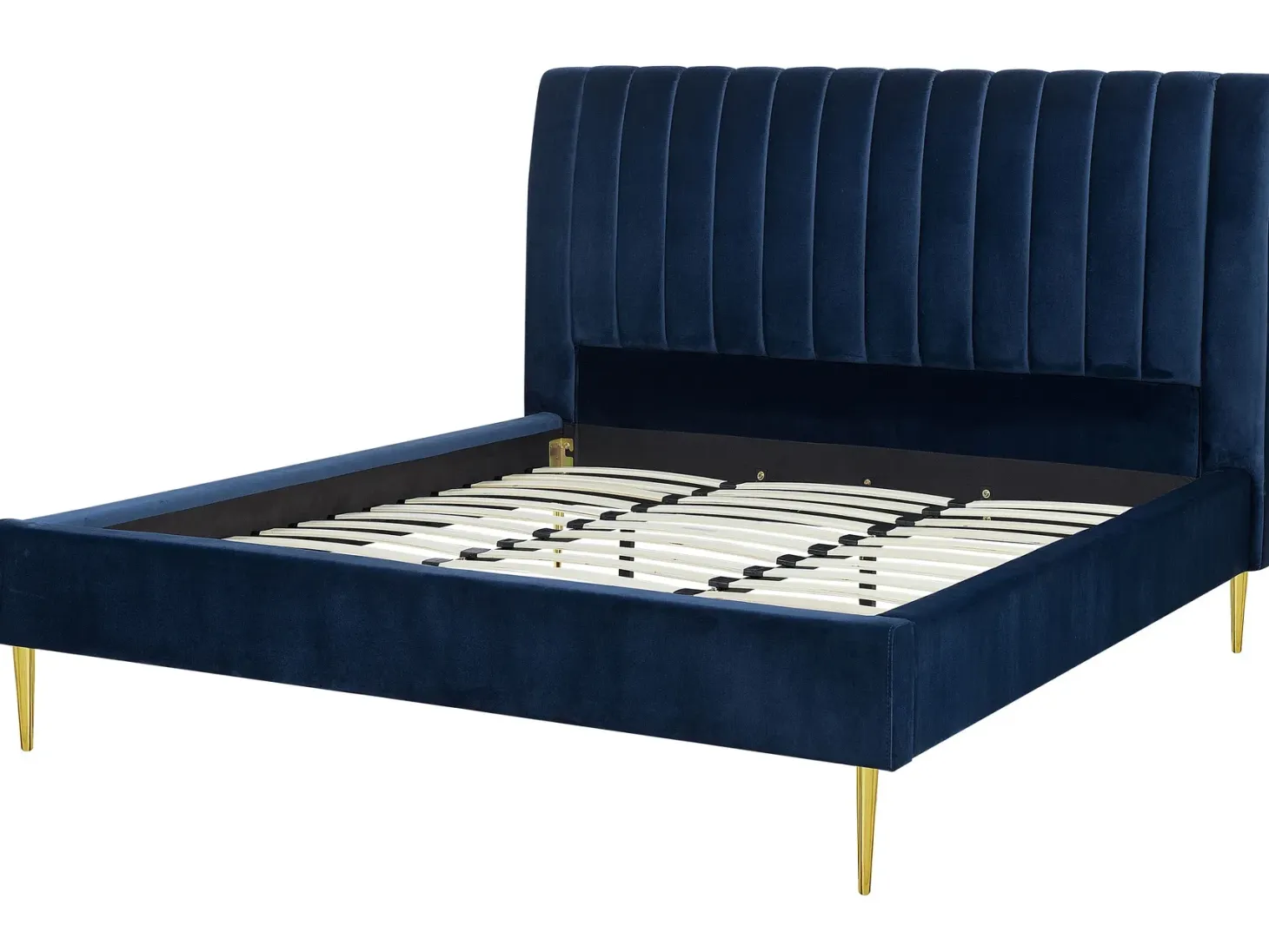 Seng Velour MARVILLE 180 x 200 cm Navy Blå