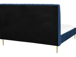 Seng Velour MARVILLE 180 x 200 cm Navy Blå