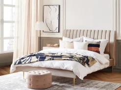 Seng Velour MARVILLE 180 x 200 cm Sand Beige
