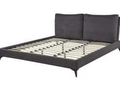 Seng Velour MELLE 180 x 200 cm Mørkegrå