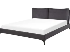 Seng Velour MELLE 180 x 200 cm Mørkegrå
