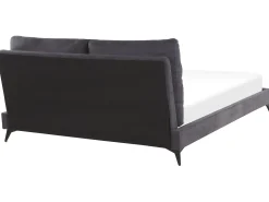 Seng Velour MELLE 180 x 200 cm Mørkegrå
