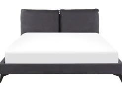 Seng Velour MELLE 180 x 200 cm Mørkegrå