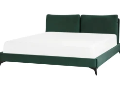 Seng Velour MELLE 180 x 200 cm Smaragdgrøn