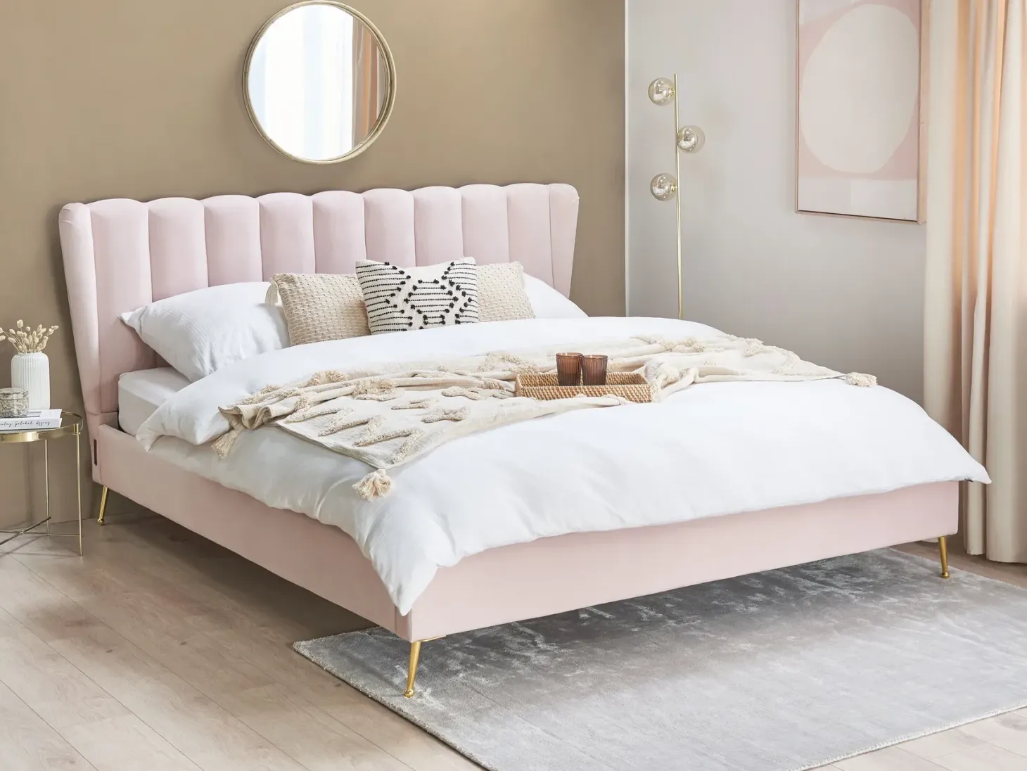 Seng Velour MIRIBEL 180 x 200 cm Pastellrosa