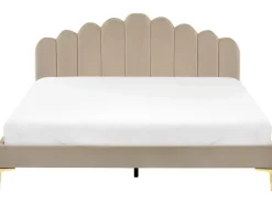 Seng Velour SAUVIAN 180 x 200 cm Brungrå