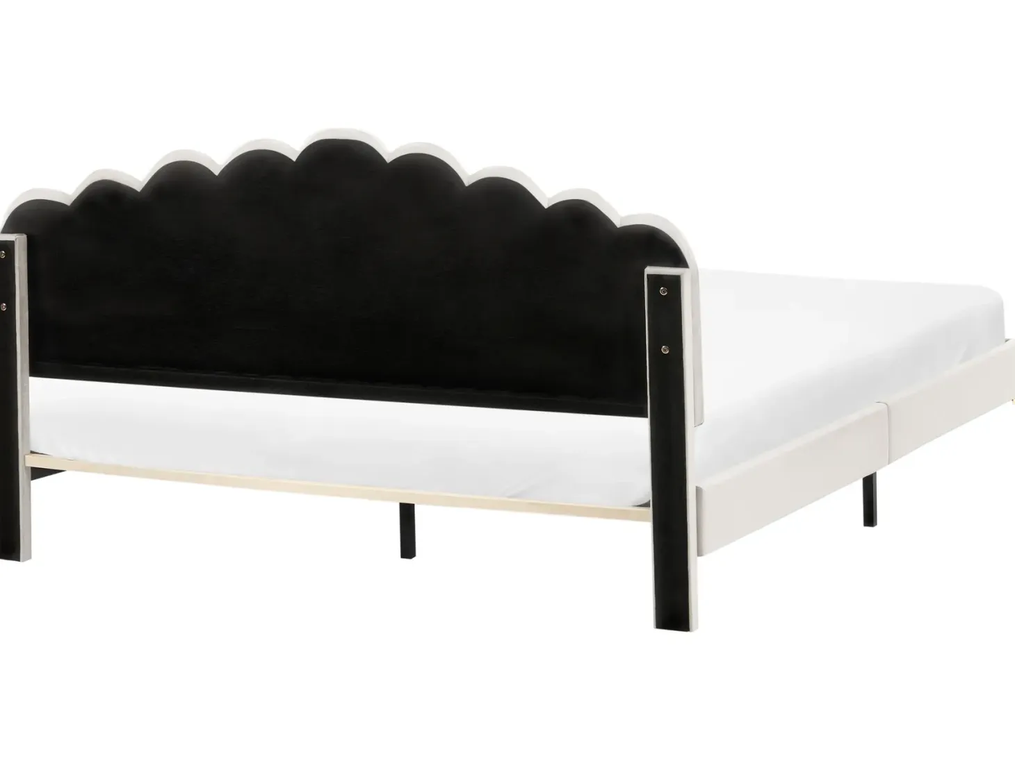 Seng Velour SAUVIAN 180 x 200 cm Cremehvid