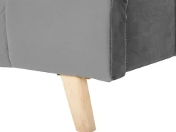 Seng Velour SENLIS 180 x 200 cm Grå