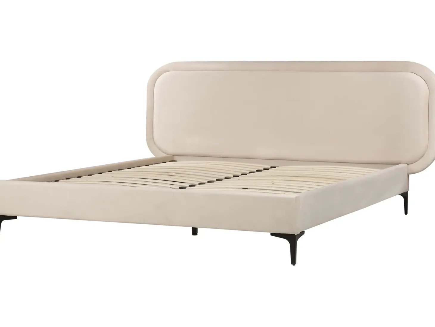 Seng Velour SUZETTE 160 x 200 cm Lys Beige