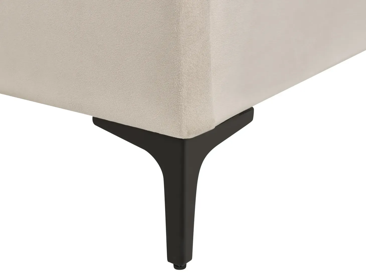 Seng Velour SUZETTE 160 x 200 cm Lys Beige