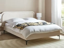 Seng Velour SUZETTE 160 x 200 cm Lys Beige