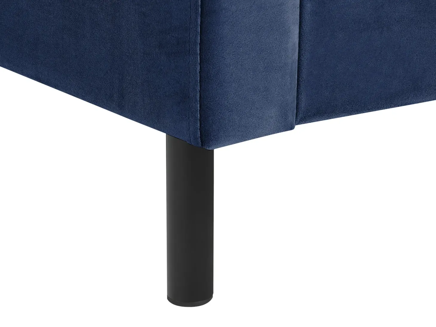 Seng Velour VILLETTE 160 x 200 cm Navy Blå