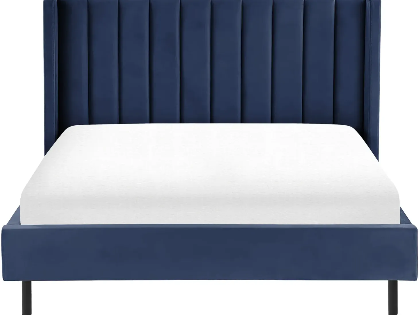 Seng Velour VILLETTE 160 x 200 cm Navy Blå