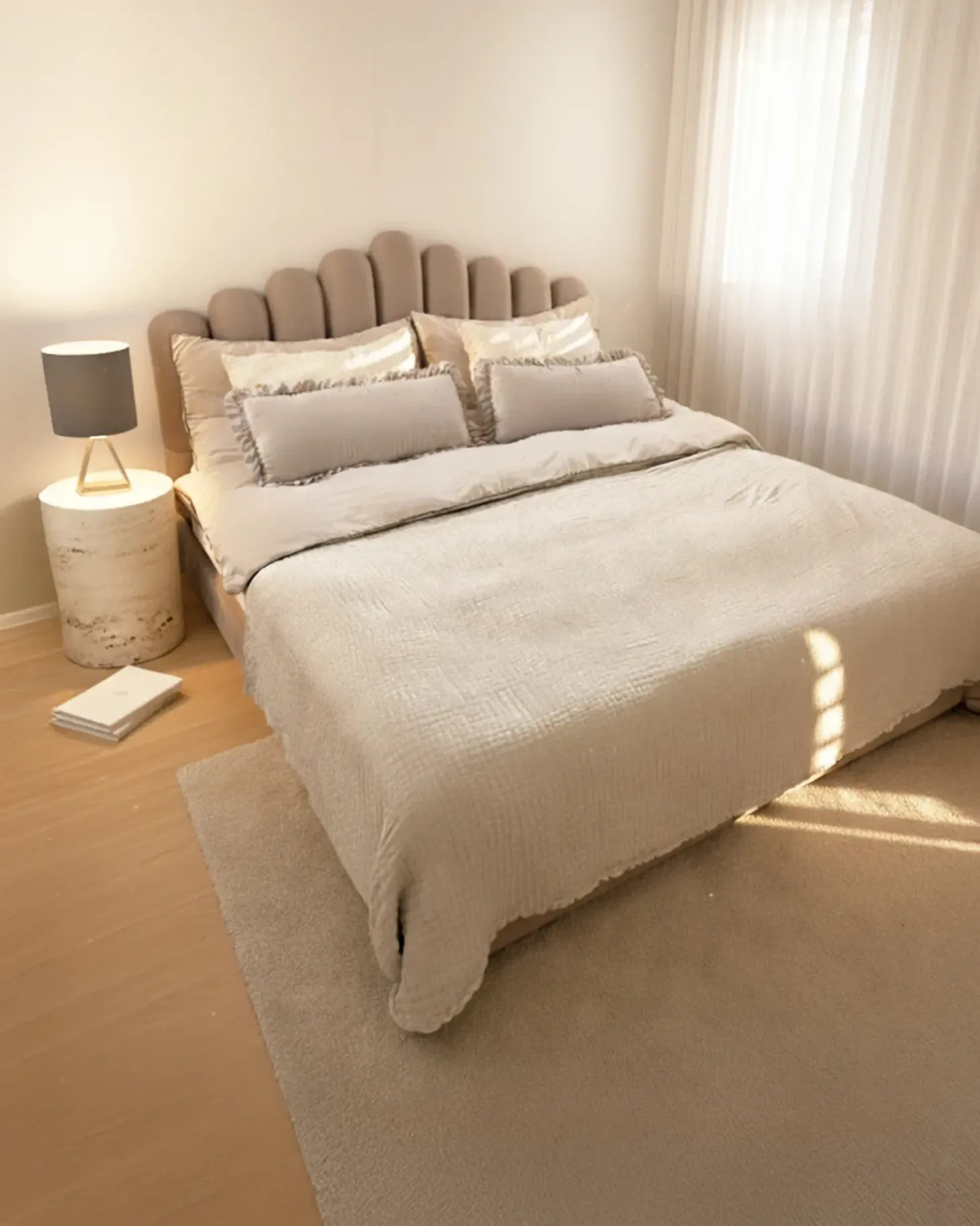 Seng Velour VINCENNES 180 x 200 cm Brungrå