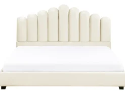 Seng Velour VINCENNES 180 x 200 cm Cremehvid