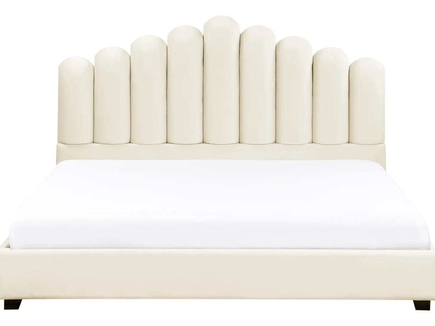 Seng Velour VINCENNES 180 x 200 cm Cremehvid