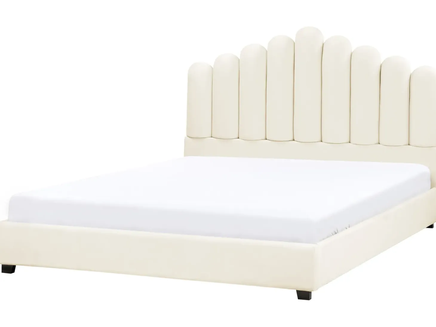 Seng Velour VINCENNES 180 x 200 cm Cremehvid