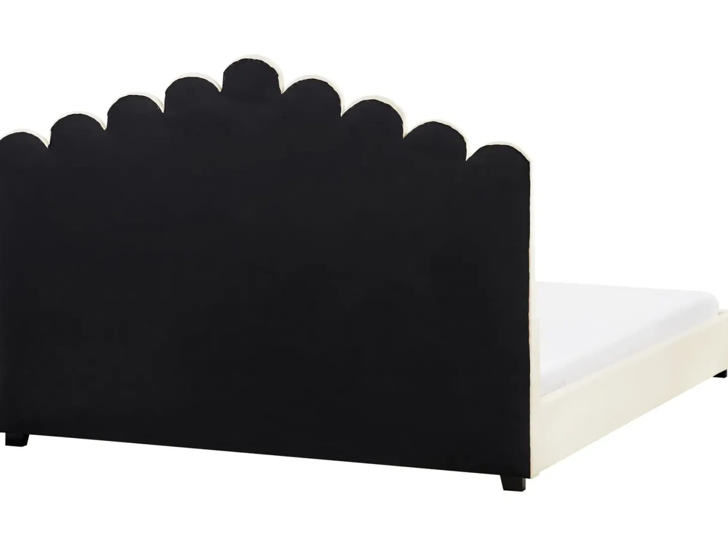 Seng Velour VINCENNES 180 x 200 cm Cremehvid