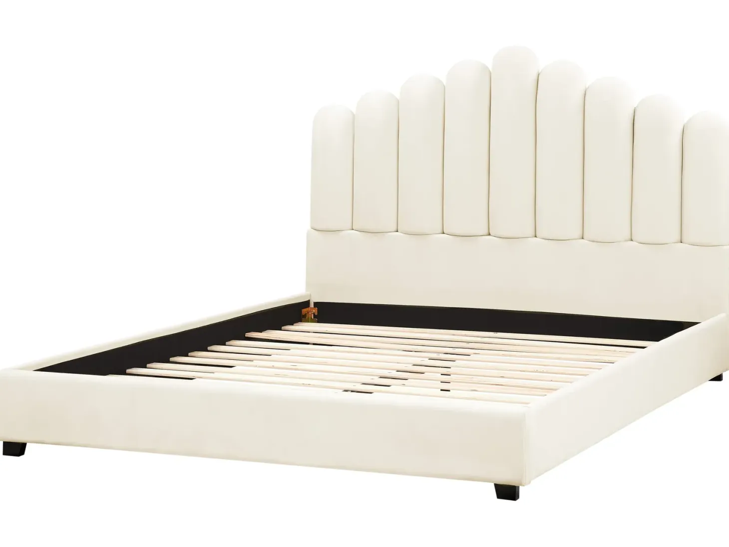 Seng Velour VINCENNES 180 x 200 cm Cremehvid