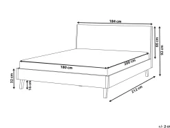 Seng WIZERNES 180 x 200 cm Lys eg