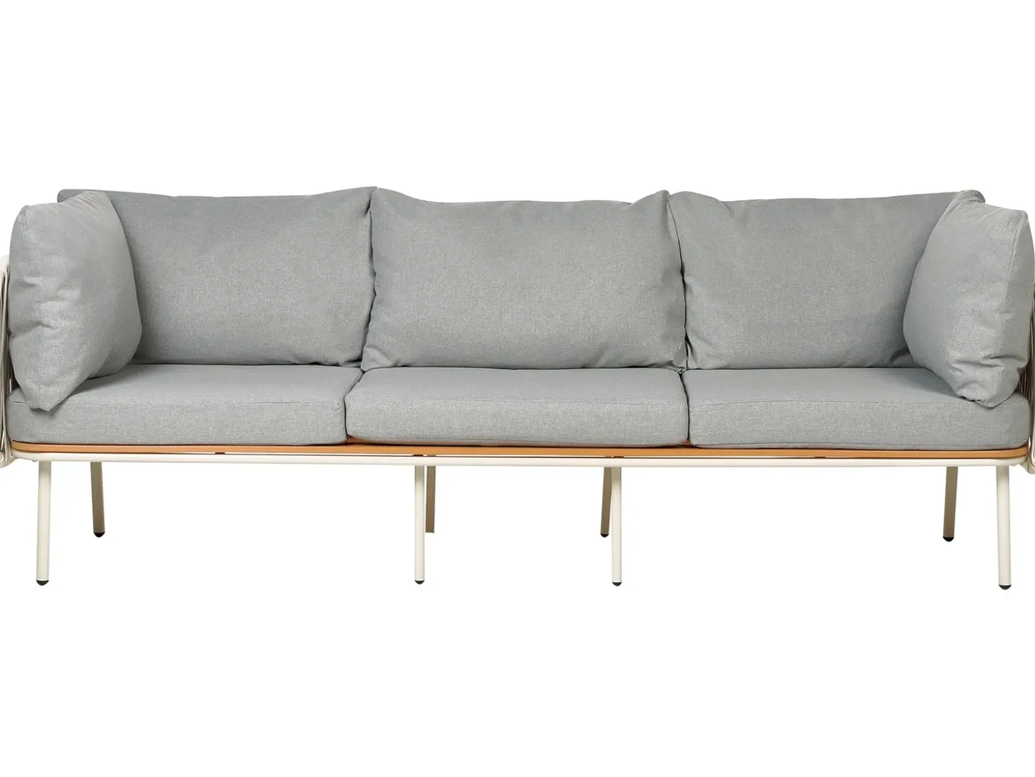 SENISE 3 personers Havesofa Grå Metal