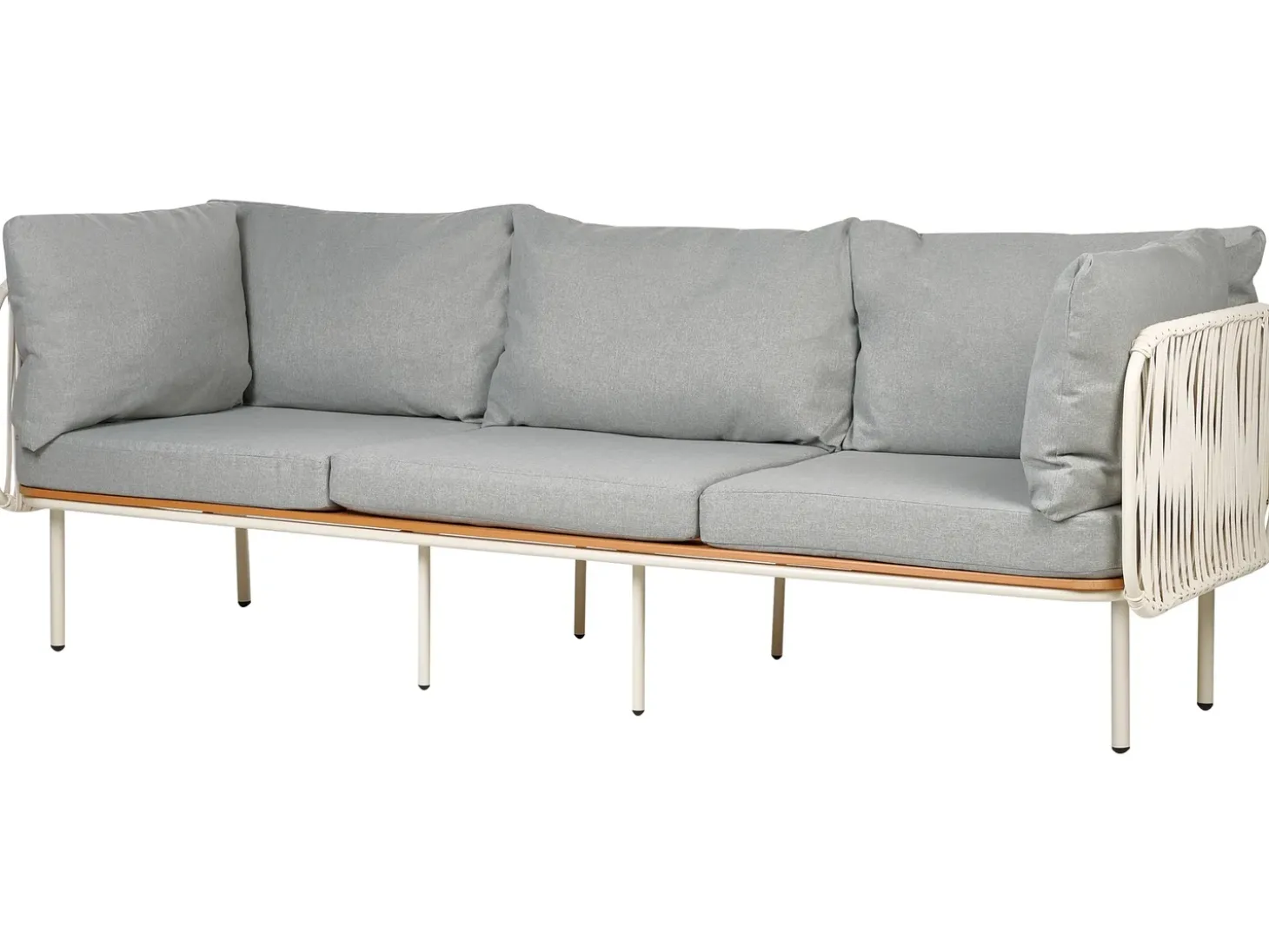 SENISE 3 personers Havesofa Grå Metal