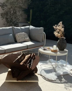 SENISE 3 personers Havesofa Grå Metal