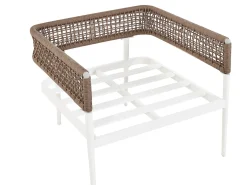 SERLA 5 personers Loungesæt med bord Hvid Metal
