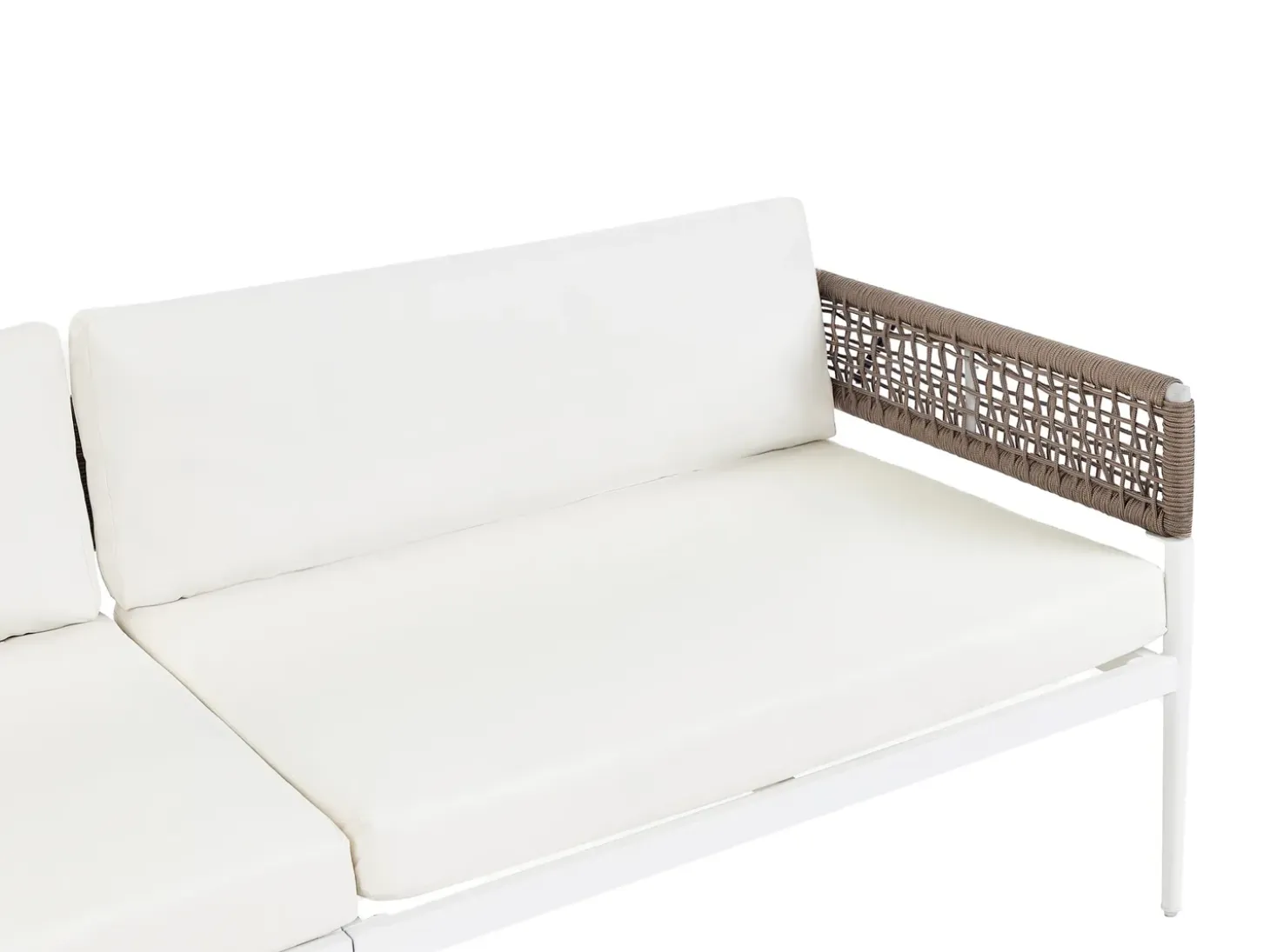 SERLA 5 personers Loungesæt med bord Hvid Metal